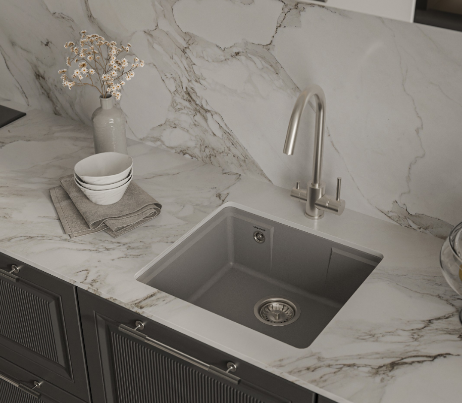 Мойка GranFest URBAN 4550 (450х500мм) Подстольный монтаж, Песок П/ЗАКАЗ