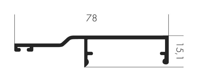 Настенная накладка на направляющую FELIX белый глянец 6000/6 шт