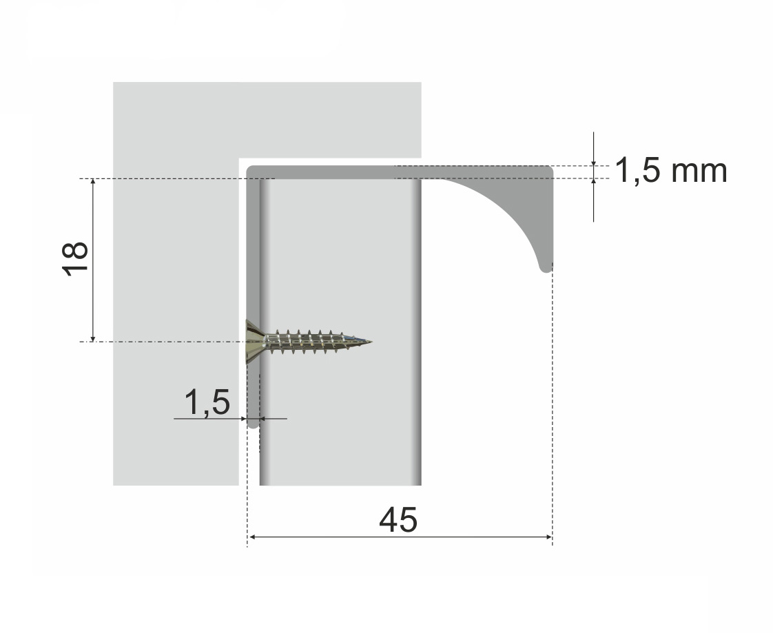 Ручка  торцевая RT008SST.1/608/800 (20) ВЫВОД!