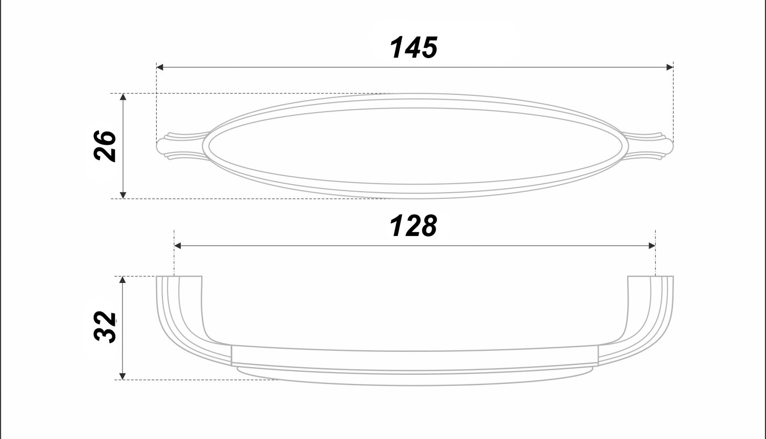 ручка RS124BAZ.4/128/W CHLOE/ПОД ЗАКАЗ