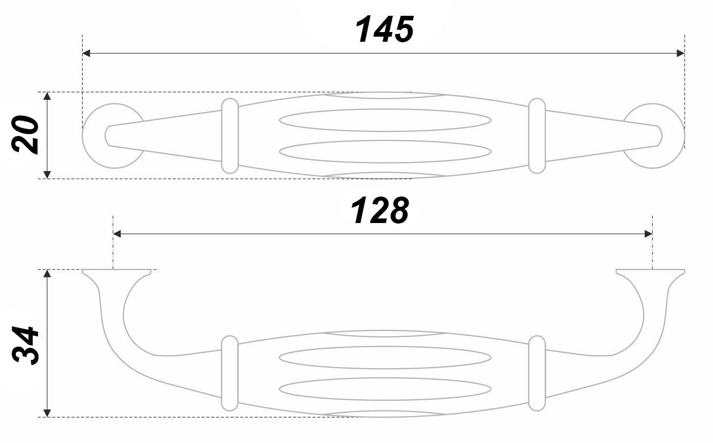 ручка RS110CP.4/128/W (30)/ПОД ЗАКАЗ