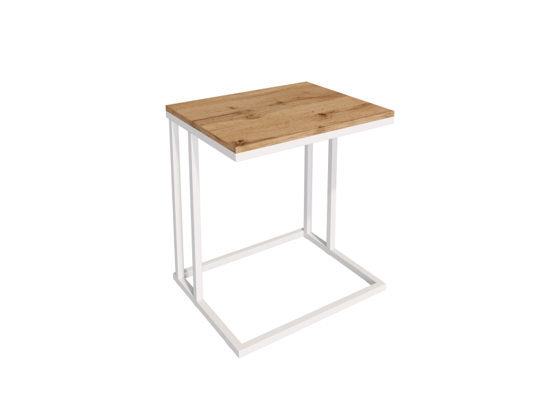 Прикроватный стол №1 Loft Н-650 х500х400 белый (каркас)