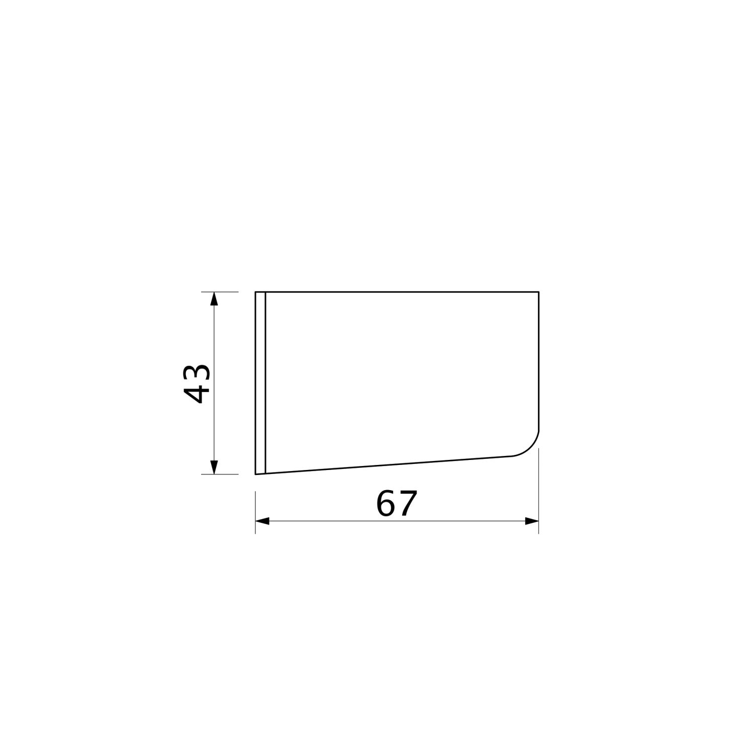 Накладка декор. ABS L №1 белая (400)