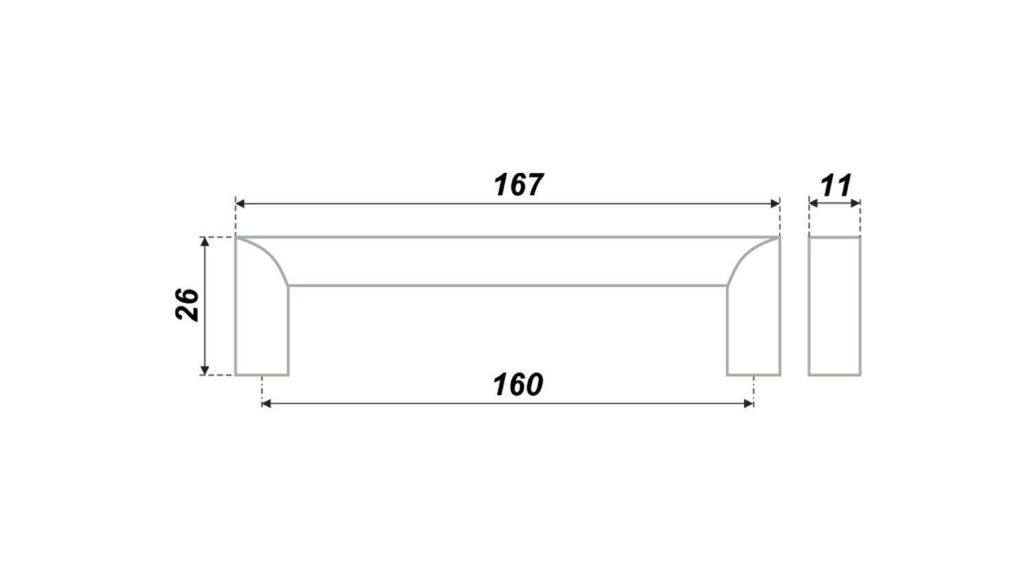 ручка RS052CP.4/160 (25) ВЫВОД