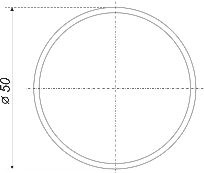 Труба барная, хром d 50мм*3м.*0,8 (4)