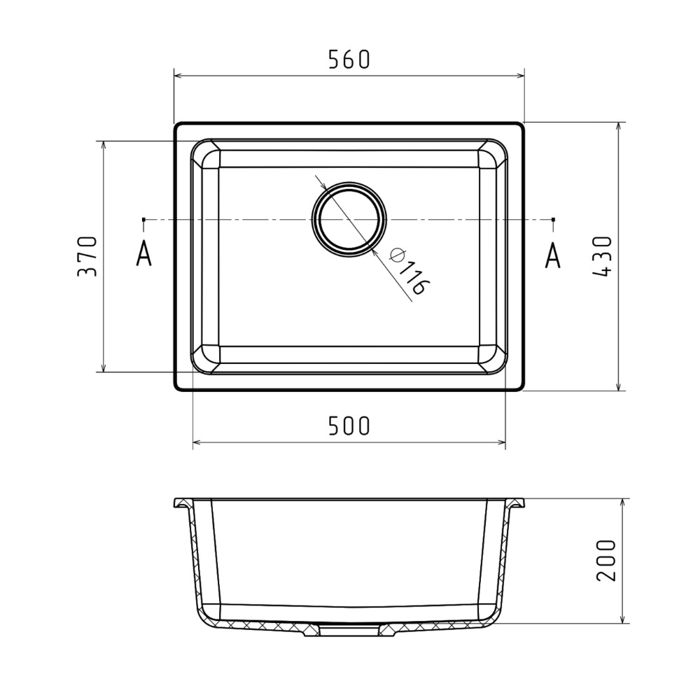 Мойка Rivelato BERKANA BK-50 Brina П/ЗАКАЗ