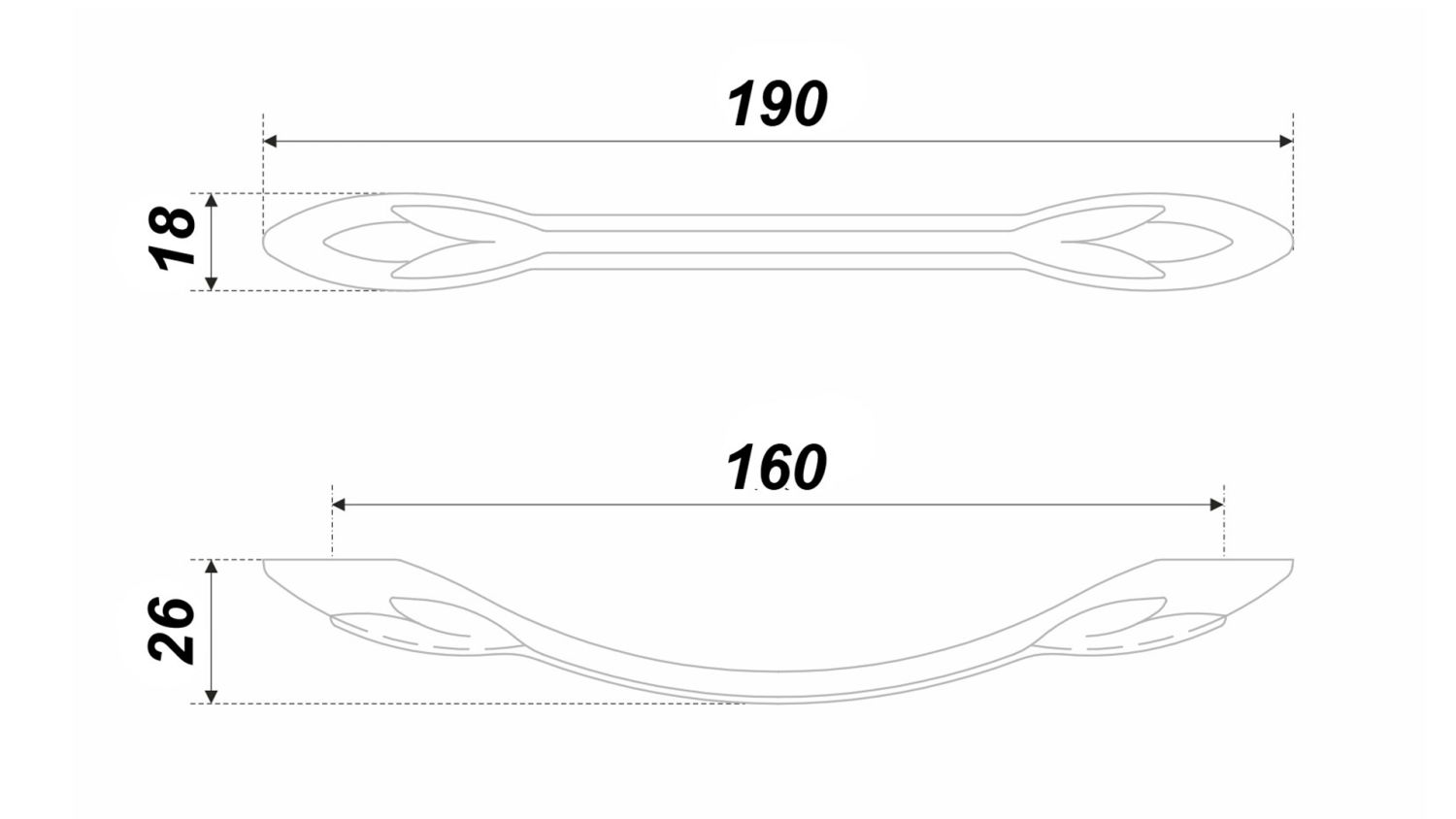 Ручка мебельная RS507AP.1/160 (25) VITA/ПОД ЗАКАЗ 