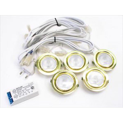 Комплект 5 свет. (с трансф., шнурами) золото