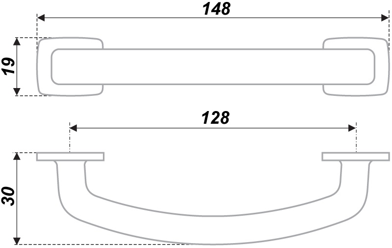 Ручка RS424BAP.5/128 MONO (25)/ПОД ЗАКАЗ 