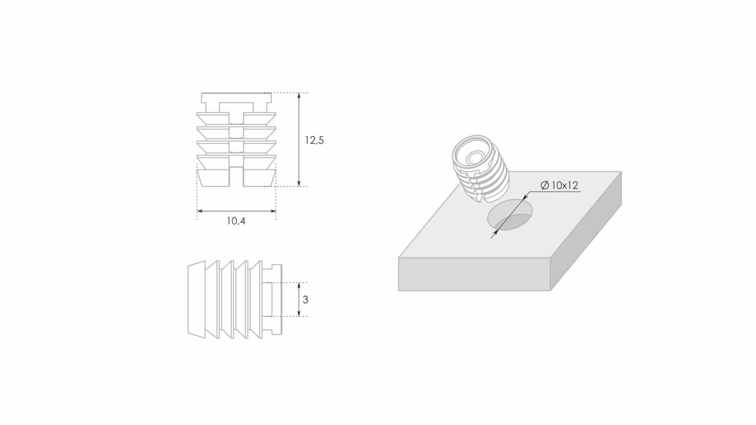 Футорка F04/01/10*12W/0 (100/2000)