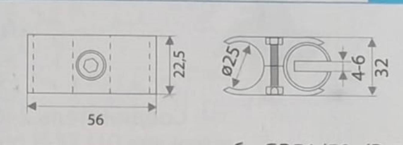 R-46/110/Uno16 держатель параллельный (ан. CS263)