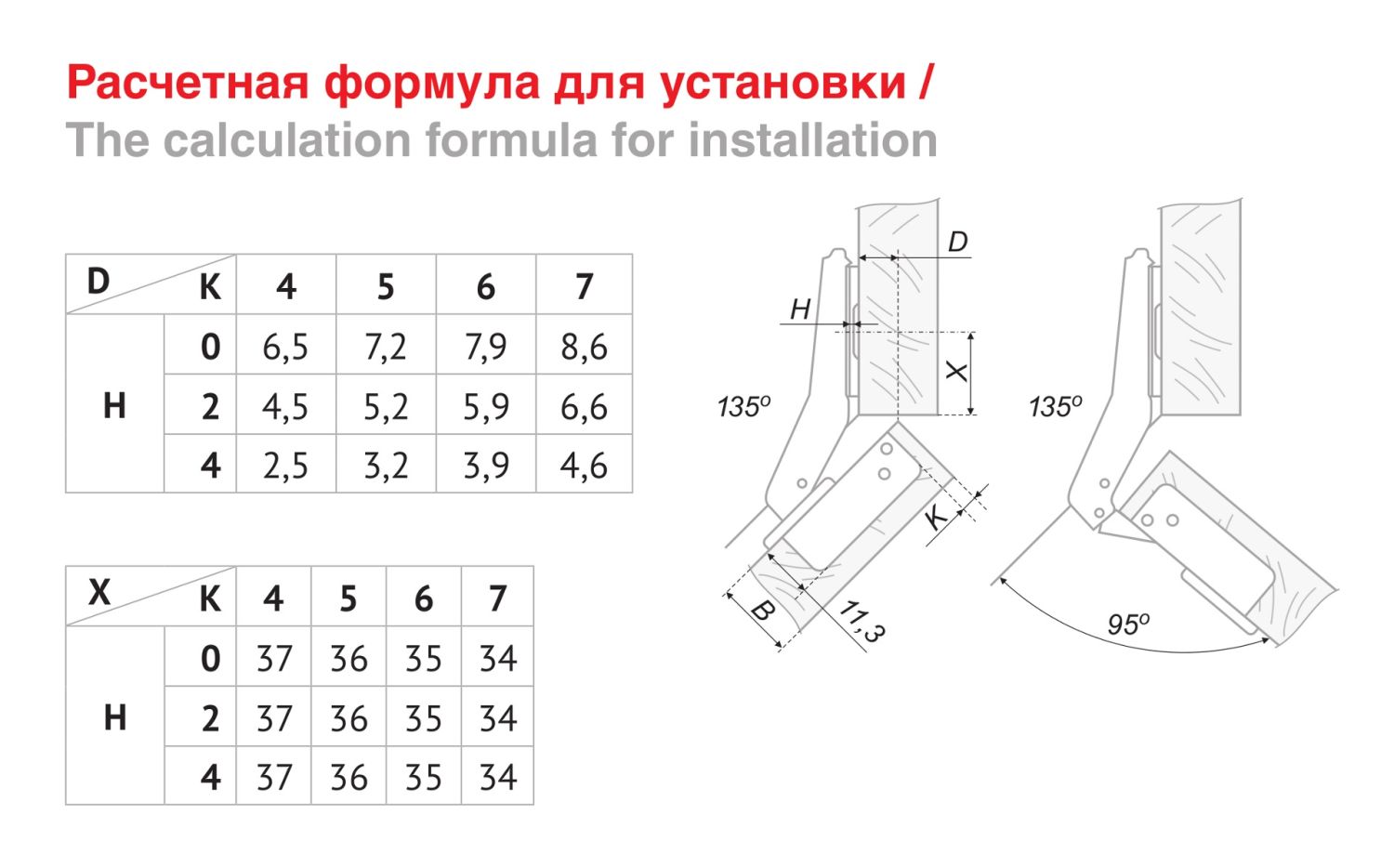 Петля мебельная, четырёхшарнирная H640C02(200) 45 гр.