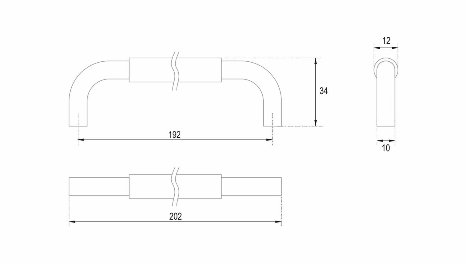 ручка RS048BL/GR.4/192 SLOT (25) ВЫВОД