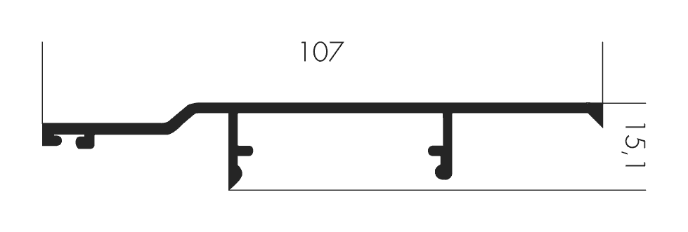 Настенная накладка на направляющую FELIX хром матовый 6000/6 шт