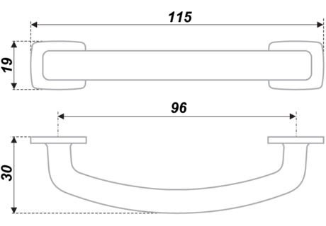 ручка RS424BAP.5/96 MONO (25)/ПОД ЗАКАЗ