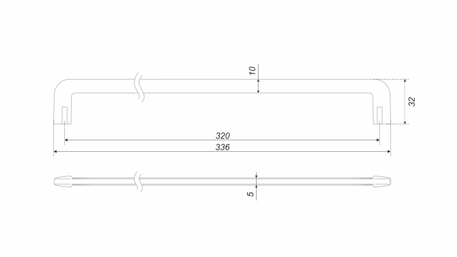 Ручка мебельная RS331MBSN.4/320