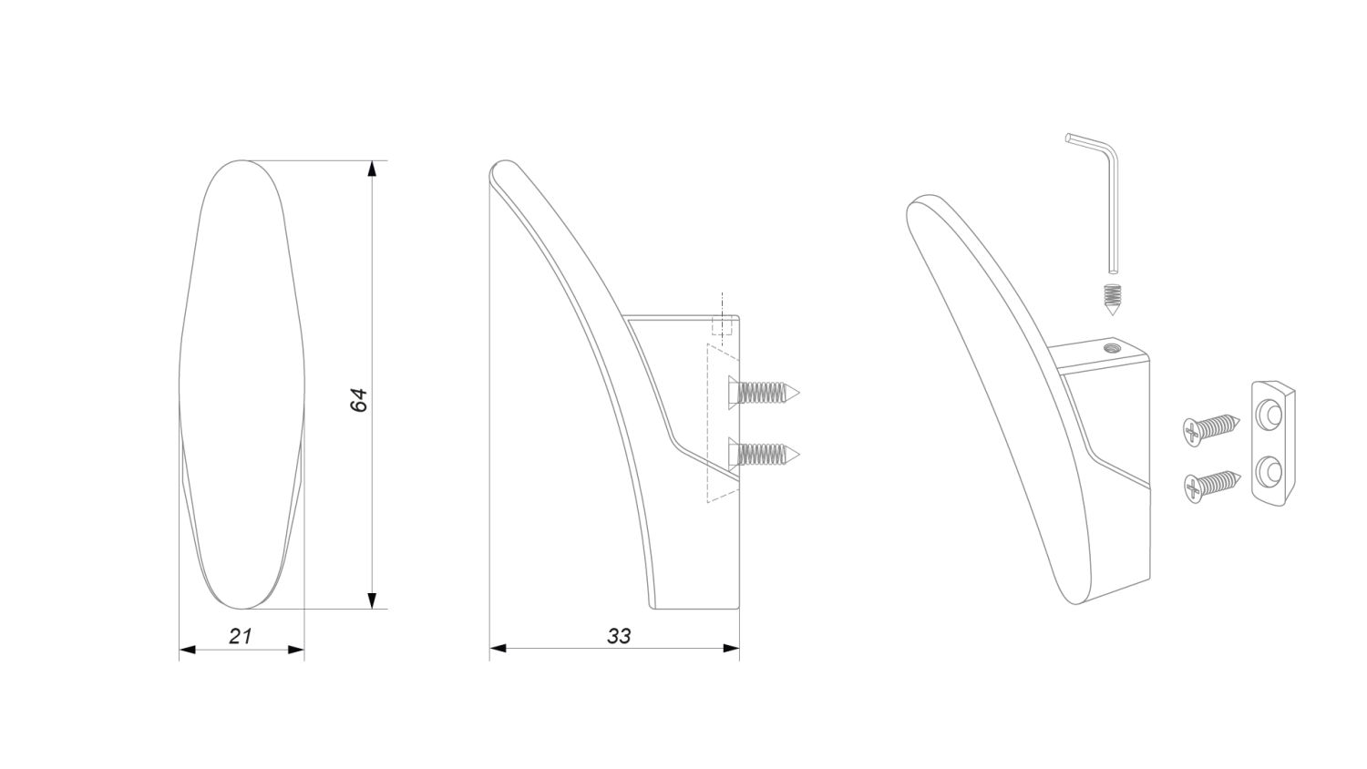 крючок K105SC.9 FLY сатин хром (30) ПОД ЗАКАЗ