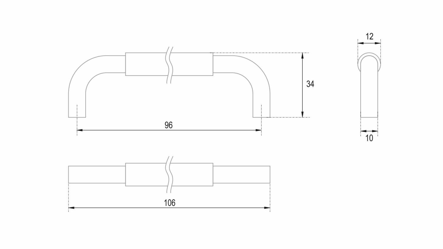 ручка RS048BL/GR.4/96 SLOT (30)
