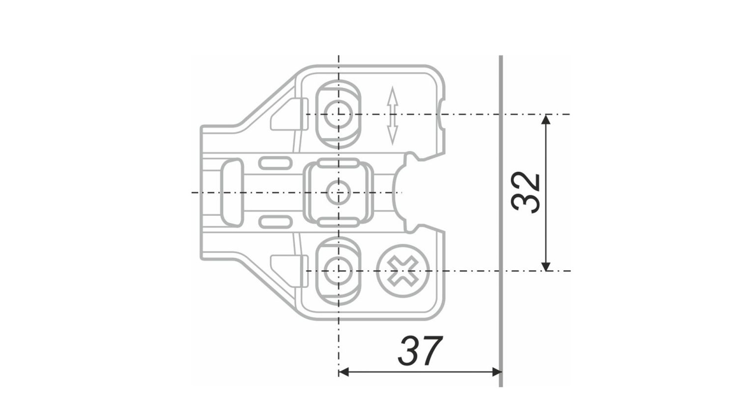 Планка с эксцентриковой регулировкой для петли H316 NEO H2 (400)