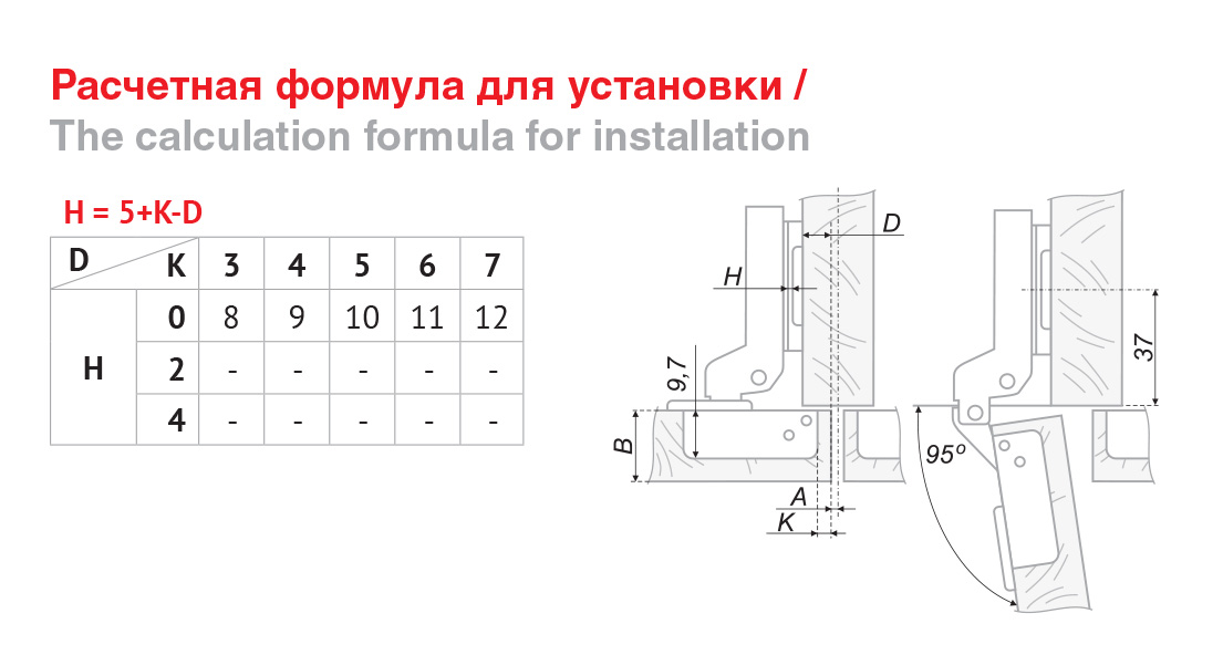Петля с доводчиком "мини" полу вкладная H404B21/2210 ВЫВОД