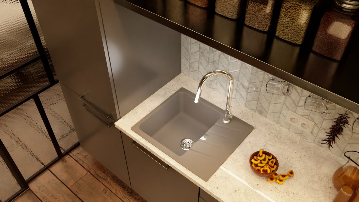 Мойка Rivelato RAUM RM-58 Grigio metallizzato П/ЗАКАЗ