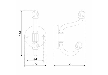 крючок K213BL.6 (12) ПОД ЗАКАЗ