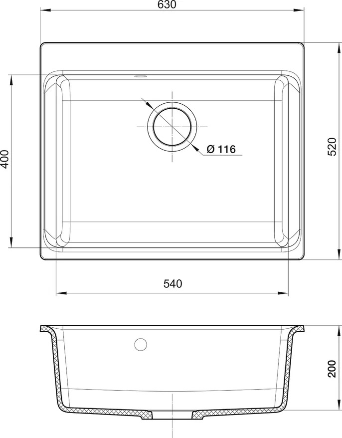Мойка Rivelato Axel Х-60 Grigio metallizzato П/ЗАКАЗ