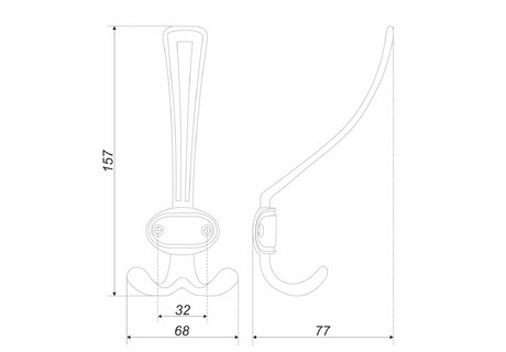 крючок K306AB.2 (25) ПОД ЗАКАЗ  