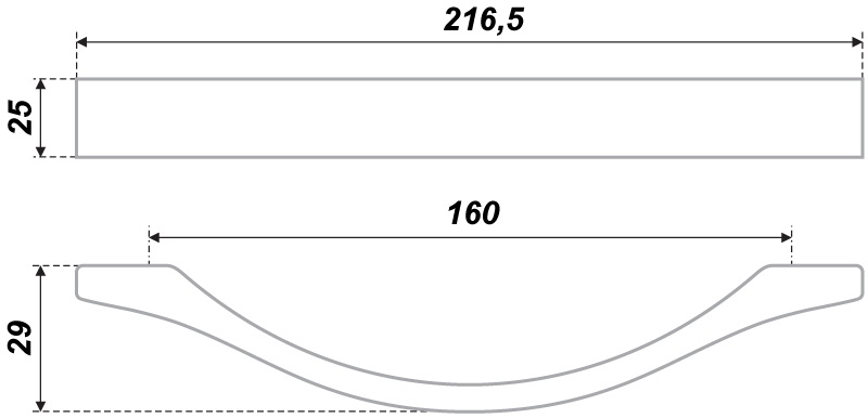 ручка RS176CP.4/160 (20)/ПОД ЗАКАЗ