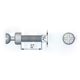 Шток двусторонний для эксцентриковой стяжки в корпусе (комплект)