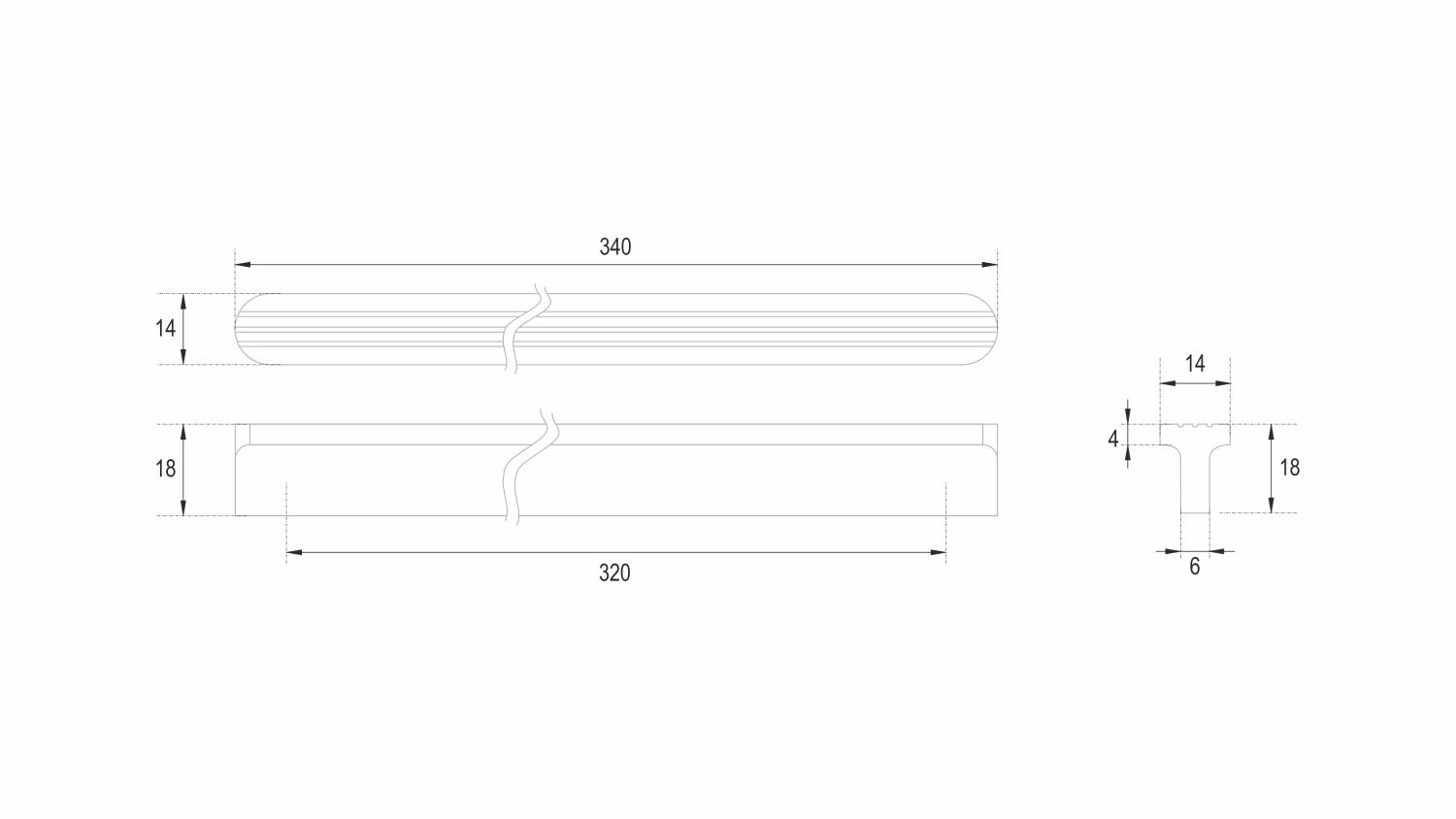 ручка RS064SG.4/320 SHELL (18)